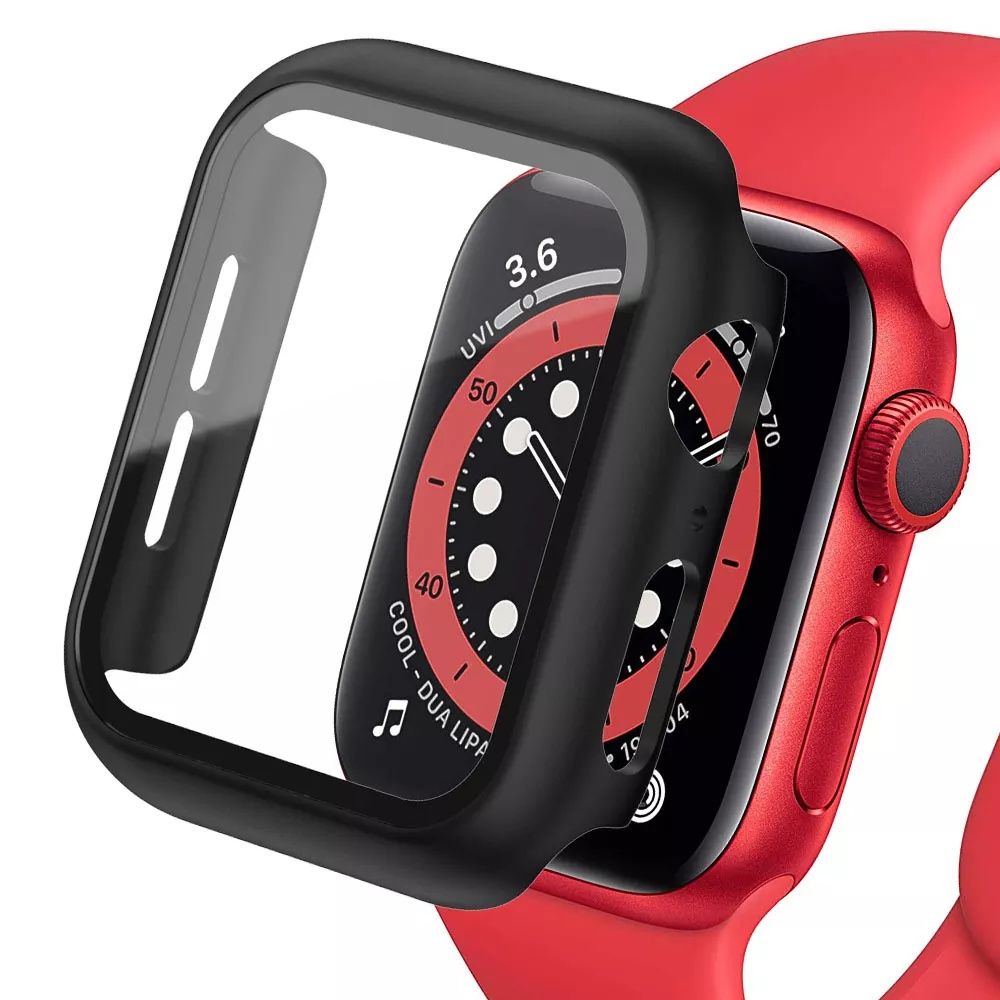 Матов Кейс + Стъклен Протектор за Apple Watch 8 7 6 SE 5 45mm 41 44 40