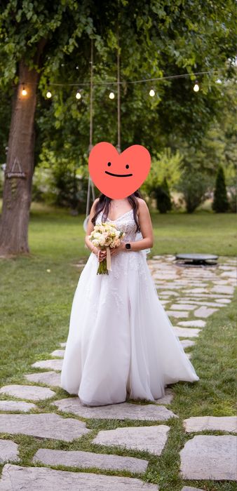 Булчинска / сватбена рокля с цепка и панталонки