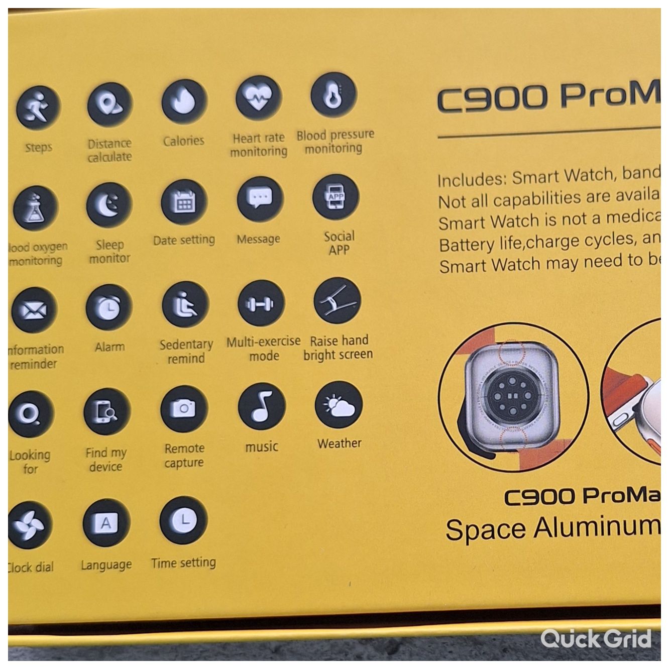 Смарт часовник C900 ProMax+ПОДАРЪК  LED часовник