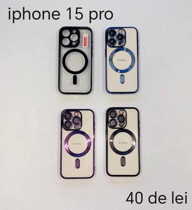 Huse, Folii, Cabluri iPhone 15 Pro - Montaj gratuit folie