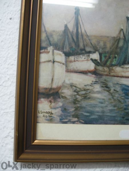 Репродукция На Шведския Художник Louis Sparre В Красива Ретро Рамка От