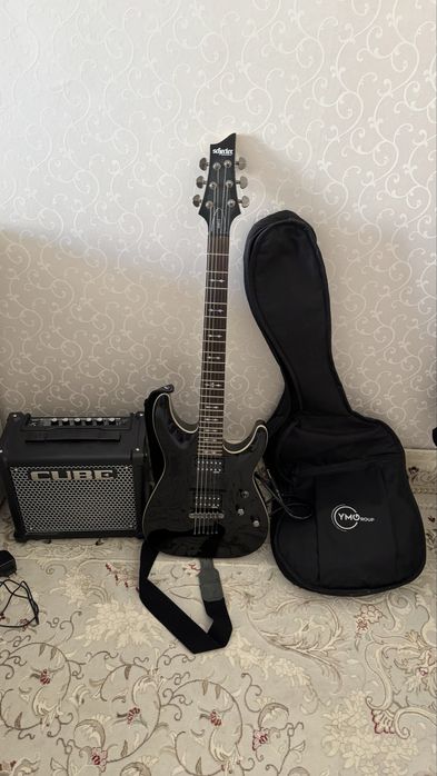 Гитара Schecter Omen 6 BLK Gloss + Roland Cube 10GX | Полный комплект