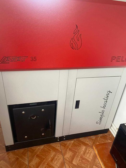 Centrală pe peleți Lafat 35 kW + boiler – eficiență 93%, consum redus