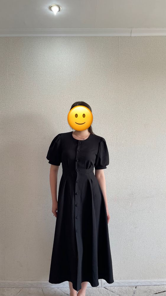 длинное черное платье