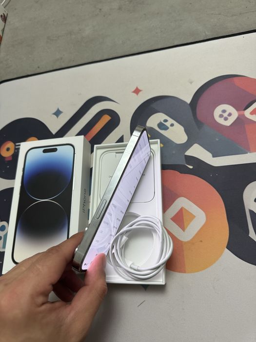 IPhone 14 Pro 90% bat  256GB Silver full box, Neverlocked, impecabil