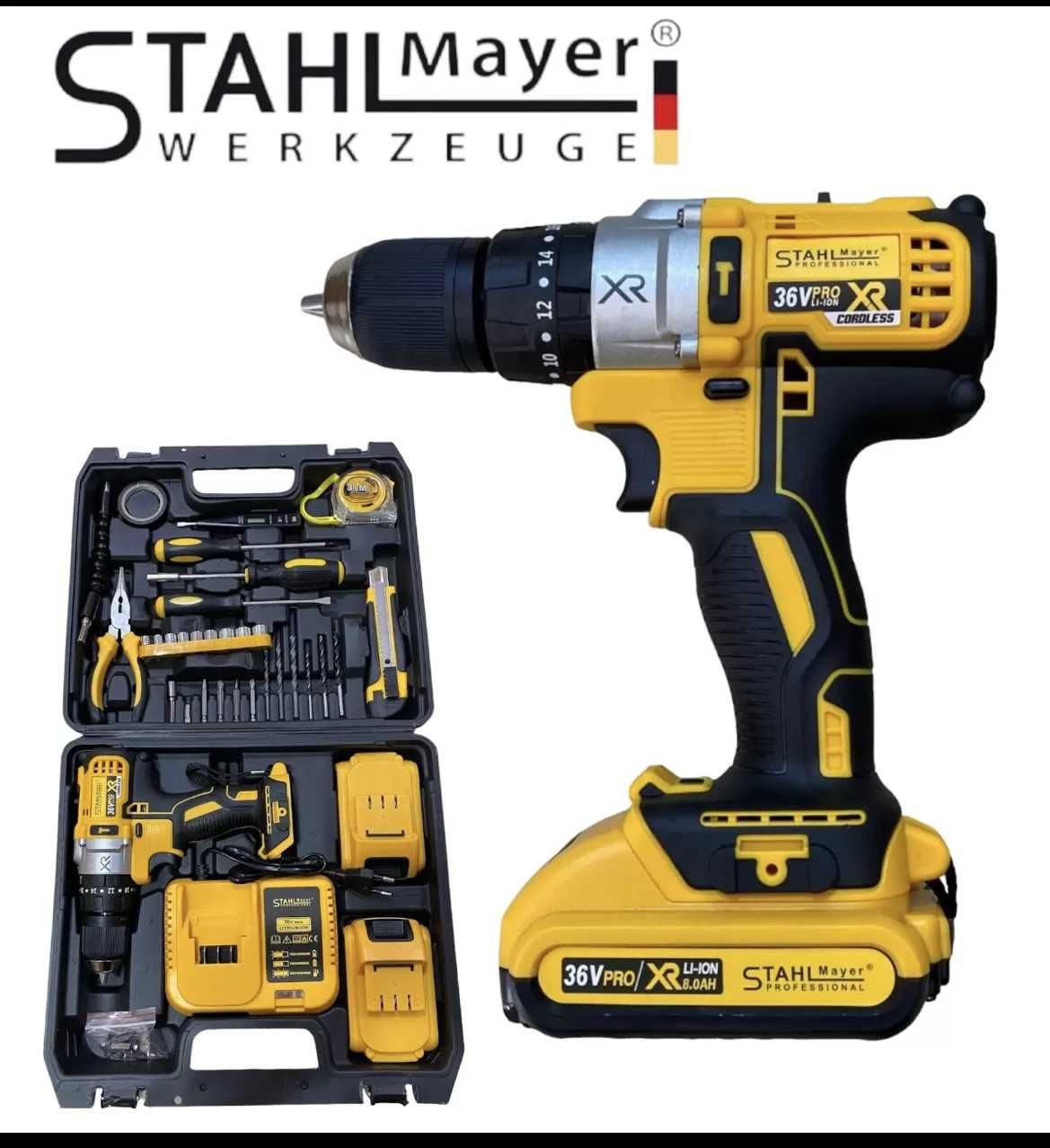 Акумулаторен ударен винтоверт Stahlmayer Xr pro. С метален патронник