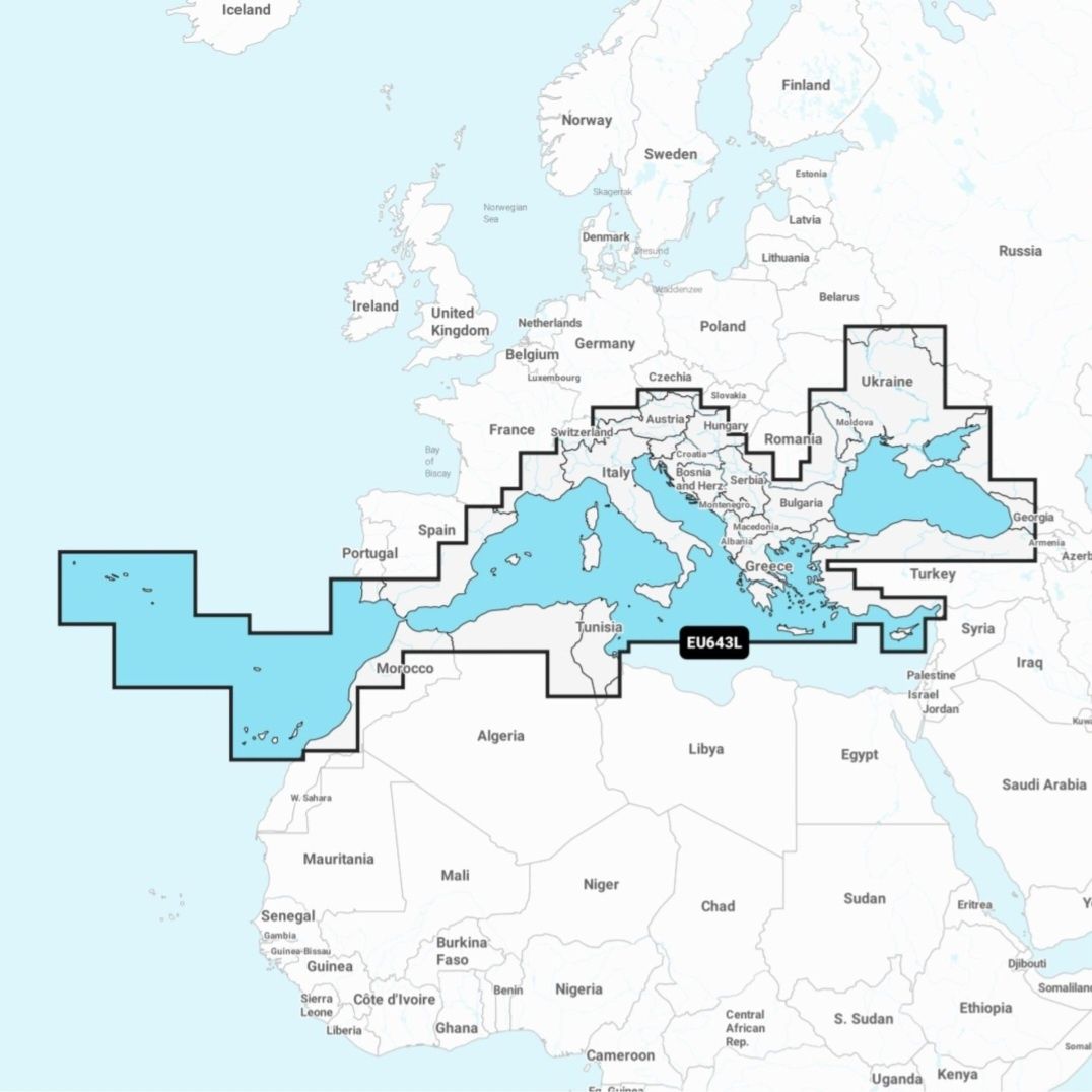 Морска навигация Navionics NEU643L +Черно море, Егейско, Адриатическо