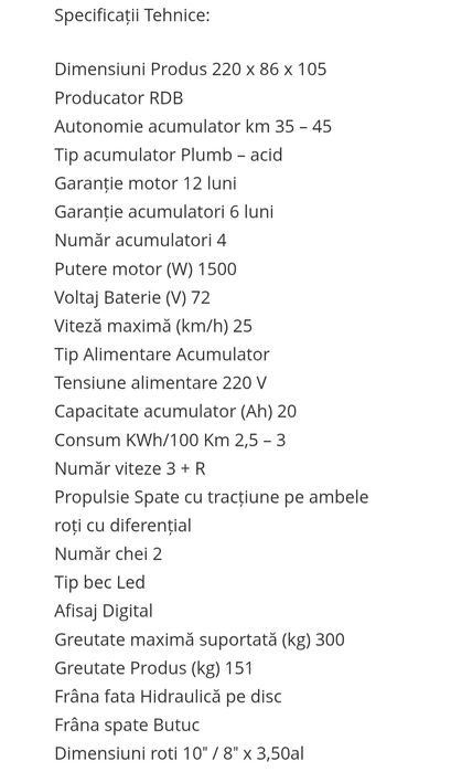 Triciclu electric fara permis