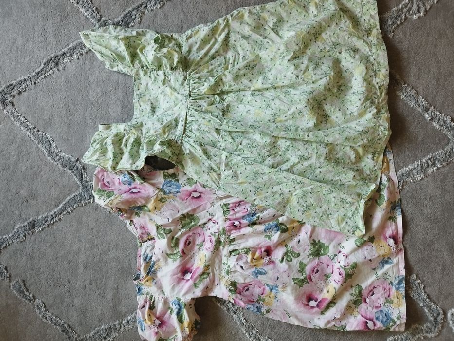 Рокли на цветя от H&M Буфон ръкави пролетни рокли лот 128 басмени