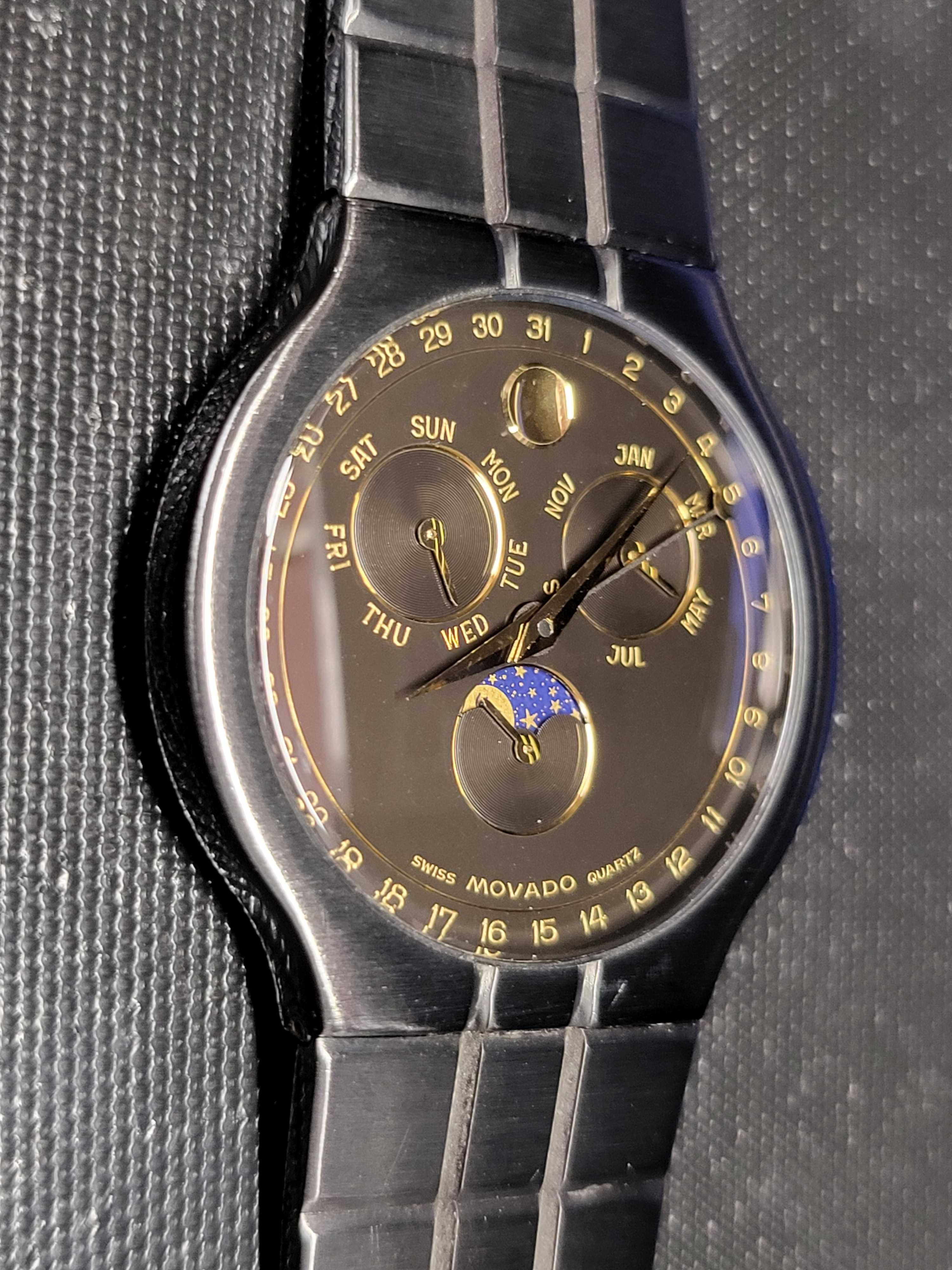 MOVADO 84-84-865 A PVD Moon Phase Triple Calendar Unisex Swiss Quartz