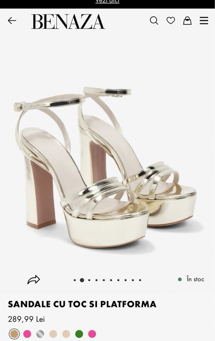 Sandale Aurii Elegante Benaza