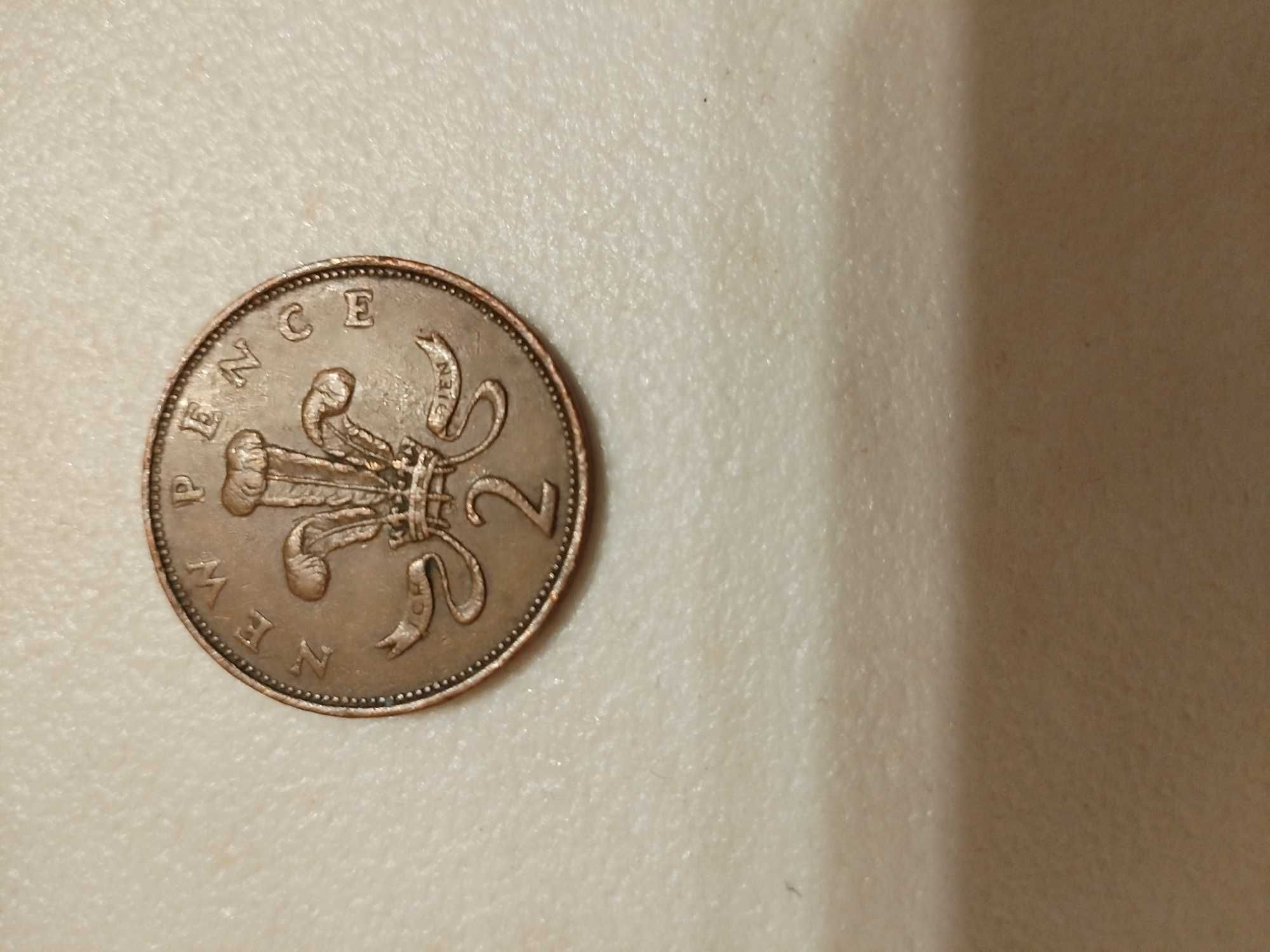 Английски Пенс, New Pence от 1971г, Много Рядка, Ценна Монета,Огр.Брой