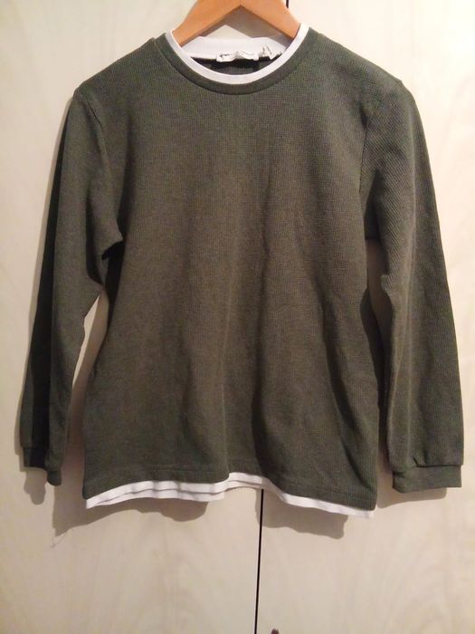 Логслив обманка смотрится оригинально Цвет Хаки для мальчика 9_11 лет