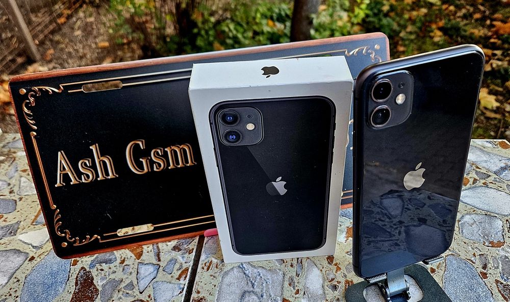 Iphone 11 black 64gb full box, baterie 100%