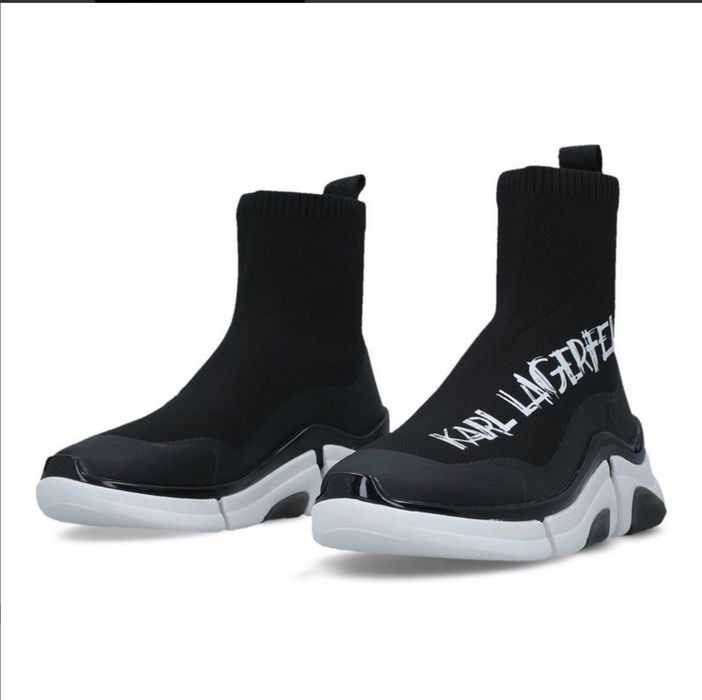 KARL LAGERFELD Art Deco knit socks boots