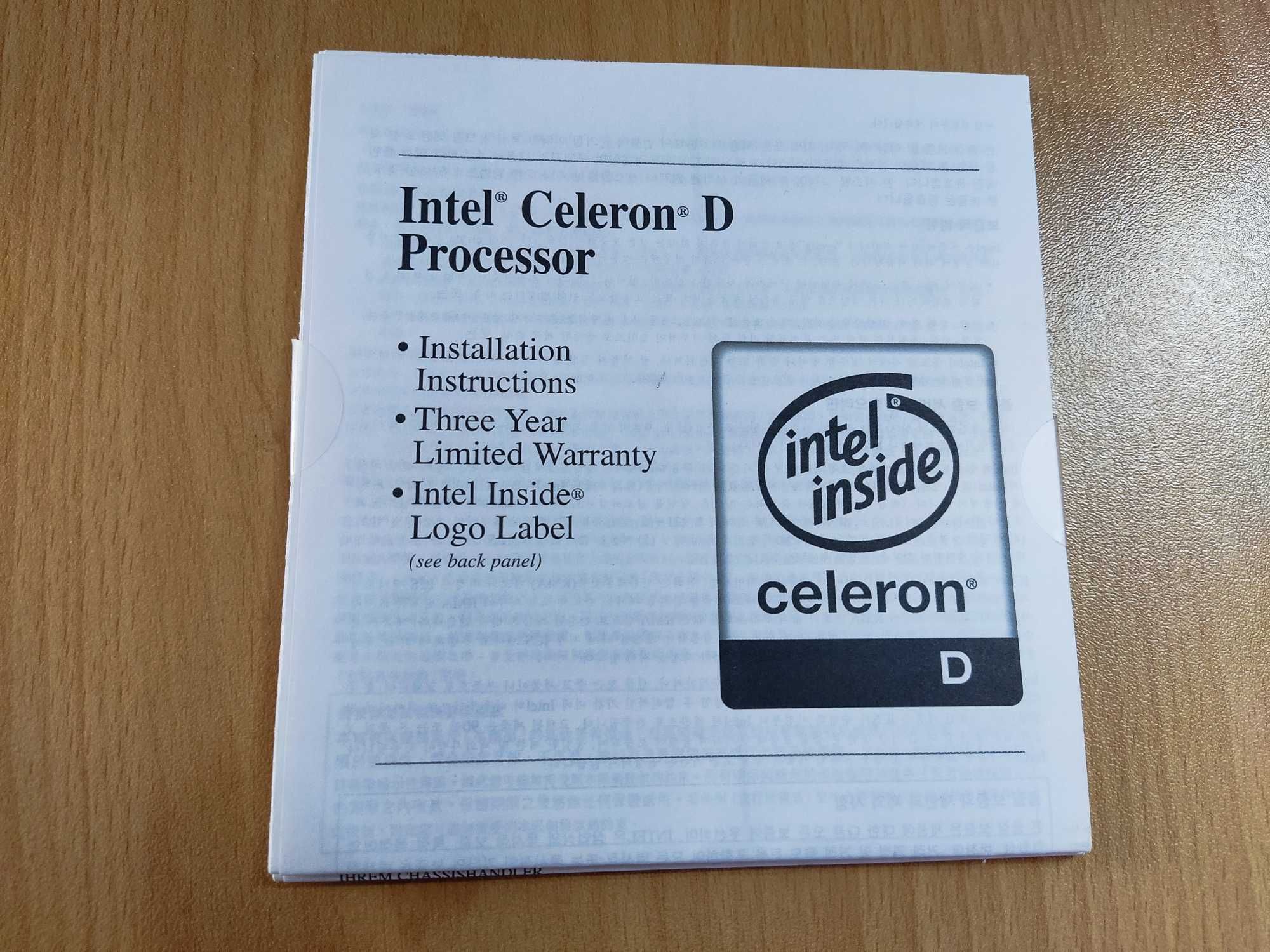 CPU Celeron D 341 + Intel Fan + 2GB DDR2 800Mhz Ram Stick