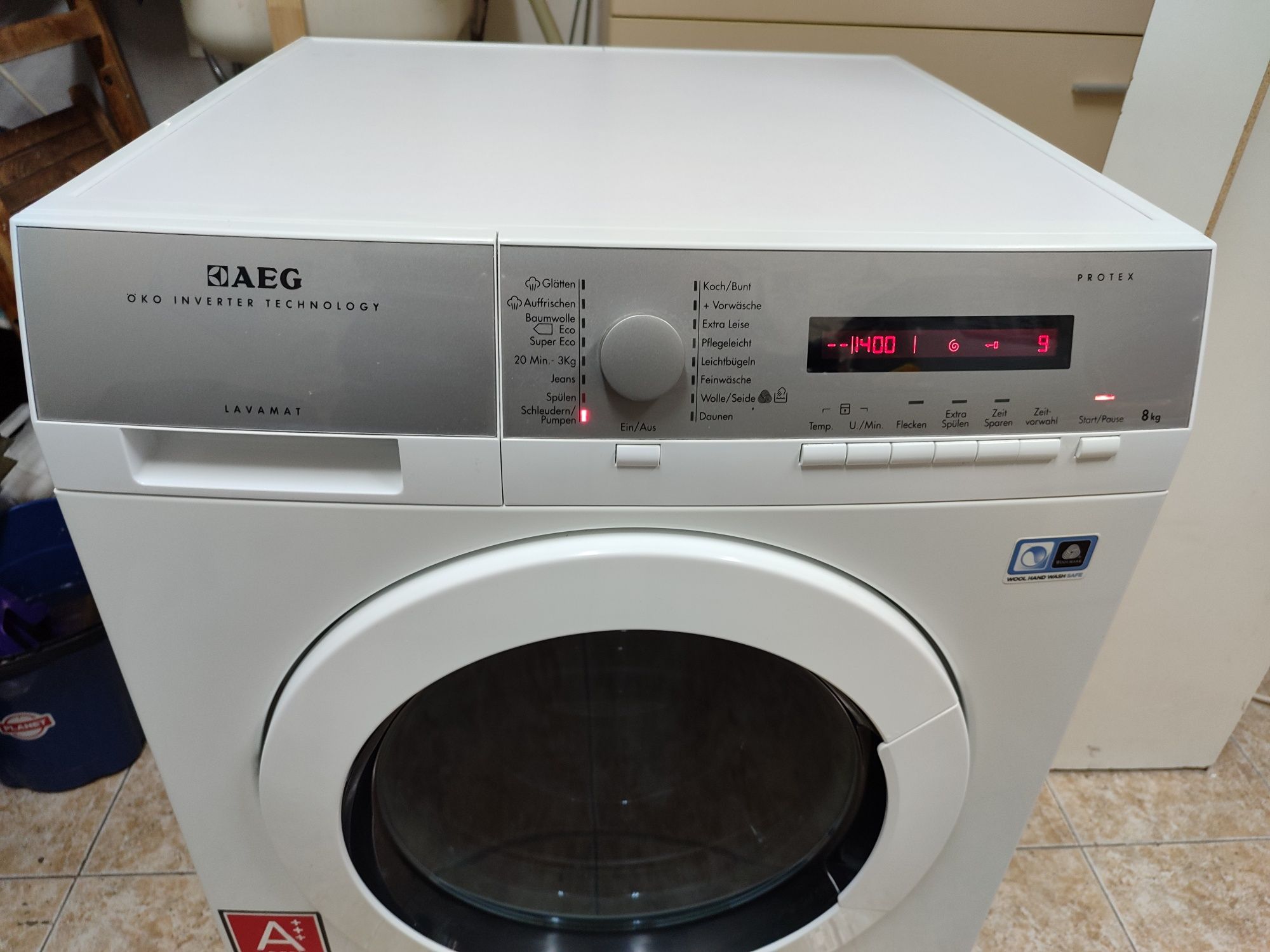 Пералня AEG L77485PFL - 8кг. 1400об. Инверторна. Клас А+++