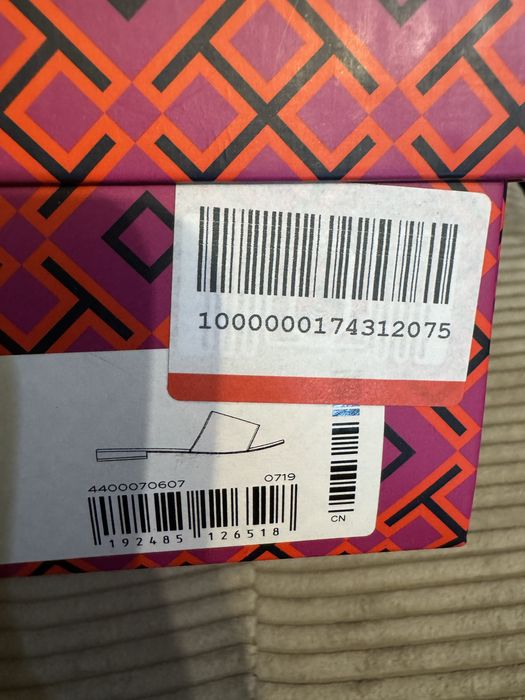 Оригинални дамски чехли Tory Burch – естествена кожа, кроко ефект