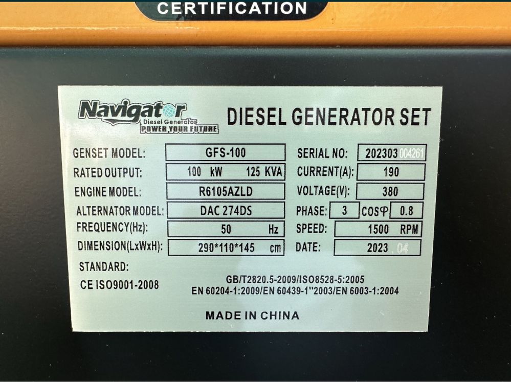 Generator 100kw dizel