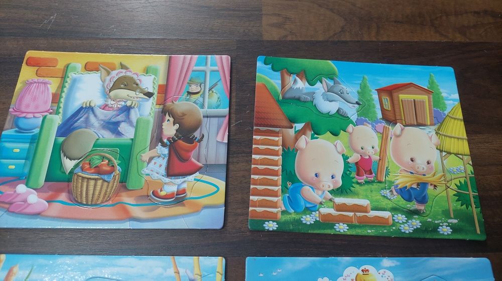 Set puzzle 4 povești clasice, piese mari