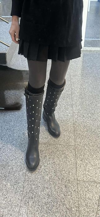 Ботуши от телешка кожа Massimo Dutti