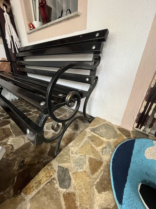 Set banci cu masa din lemn masiv