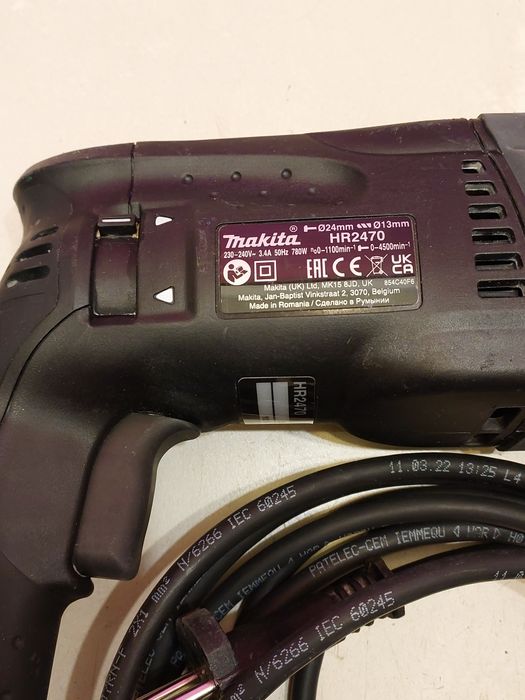 Ciocan rotopercutor Makita HR2470, 780w, SDS-Plus, perfect funcțional