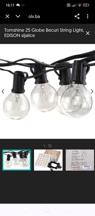 Sir de becuri,lumina,ghirlanda pt exterior, interior.profesionala 25 b