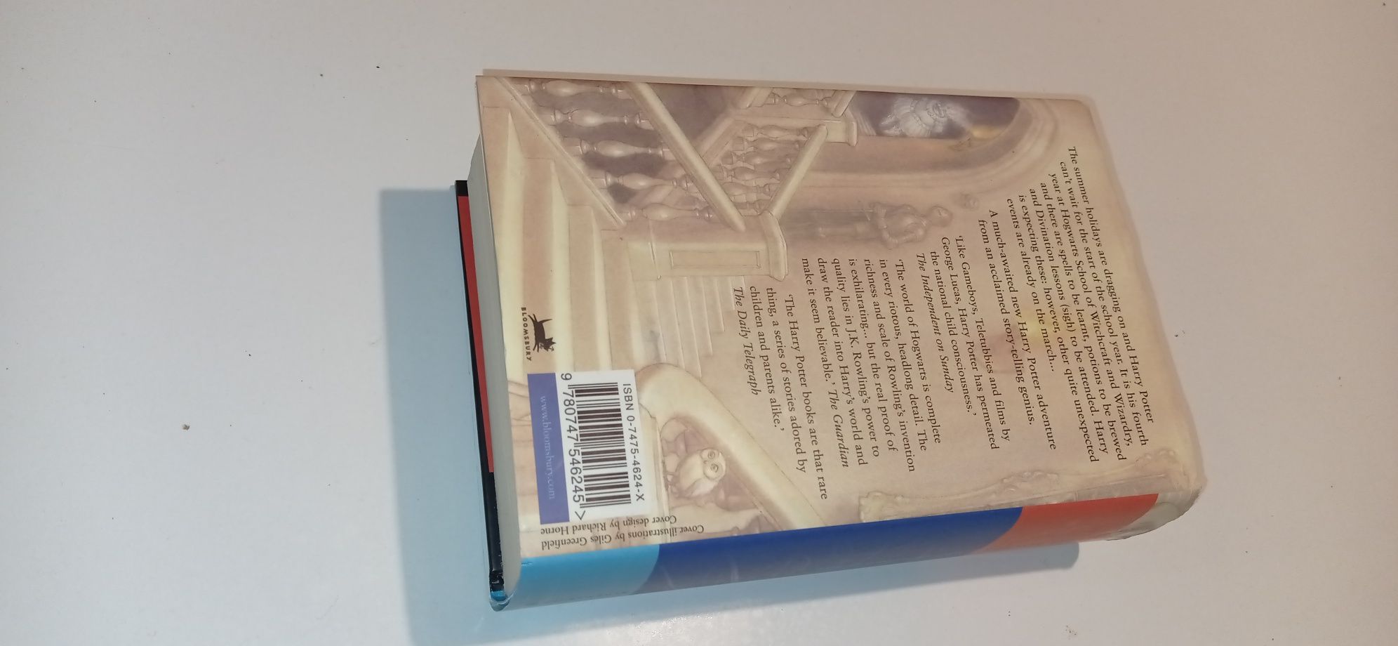 Cartea Harry Potter and goblet of fire ediția Bloomsbury din 2000