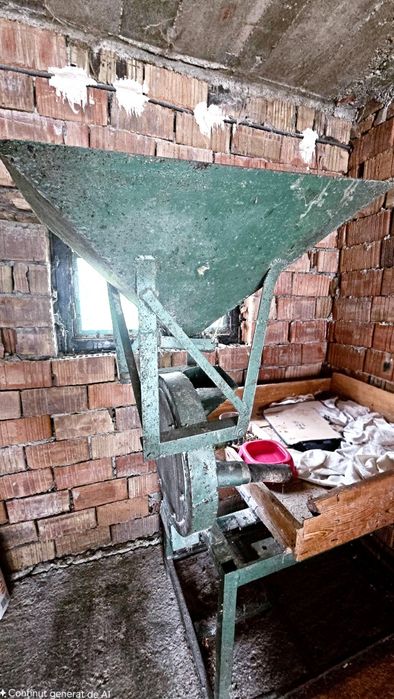 Moară de măcinat porumb – cu cadru metalic și ladă mare