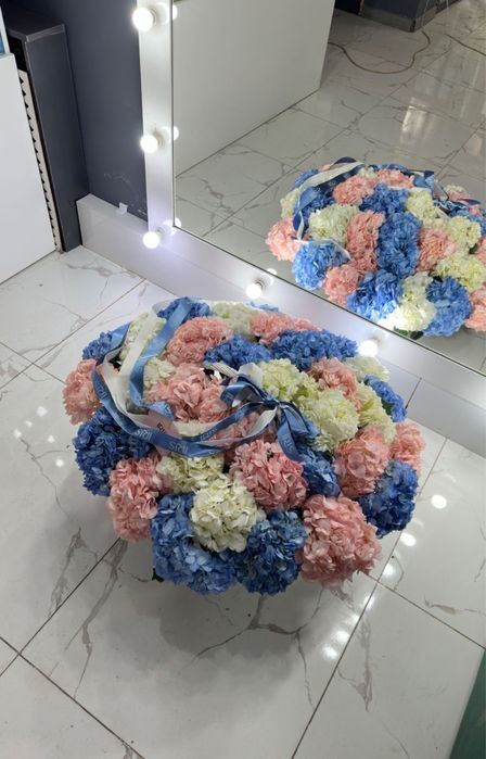 Корзина из гортензии