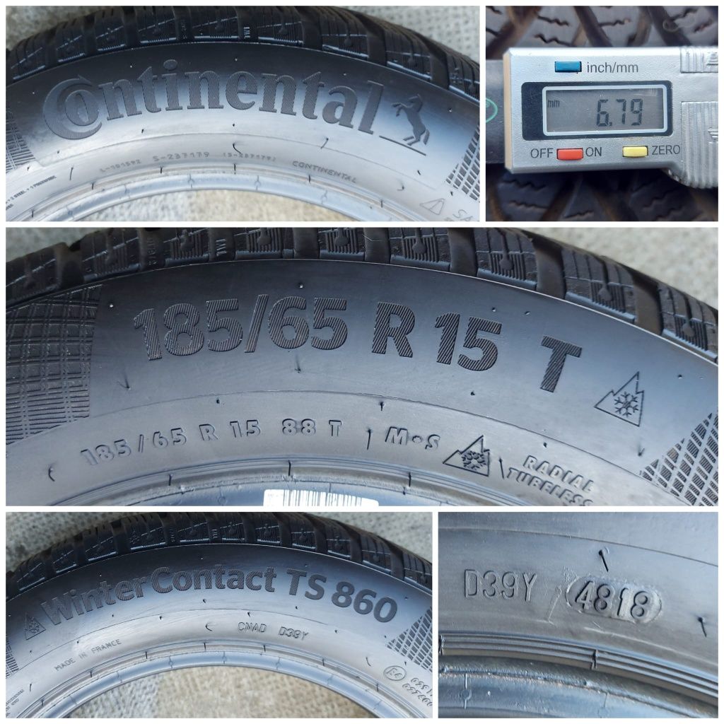 O bucată 185/65 R15 M+S iarnă - una Continental