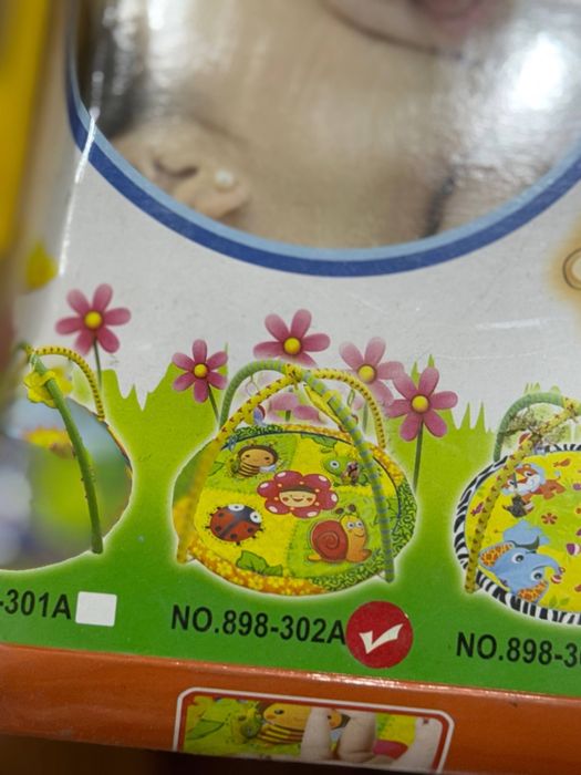 Детский развивающий коврик с дугами и подвесными игрушками