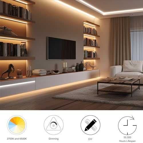 Нова COB LED лента 5м 24V регулируема яркост висока плътност 3040 LED