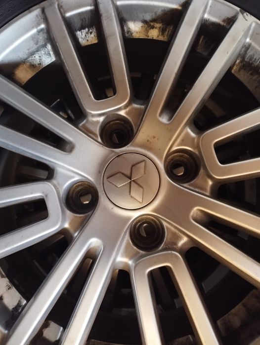 Set 4 Jante aliaj originale Mitsubishi 16" + Anvelope