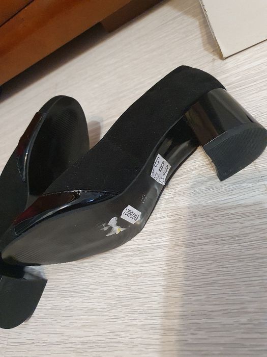 Pantofi office piele intoarsa