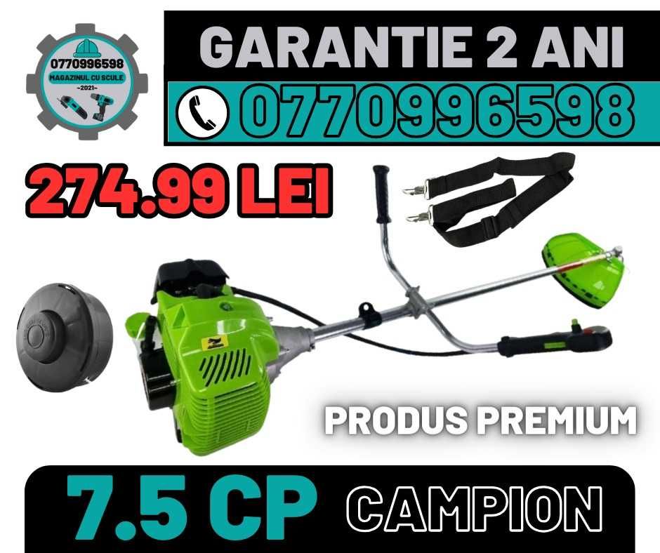 CAMPION Motocoasa Benzina 7,5CP Motocositoare complet echipata PREMIUM