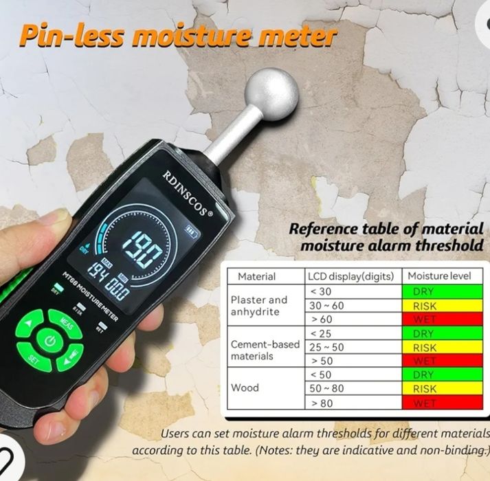 Детектор за стени, дърво, зидария, бетон, гипс,плочки, строителни мате