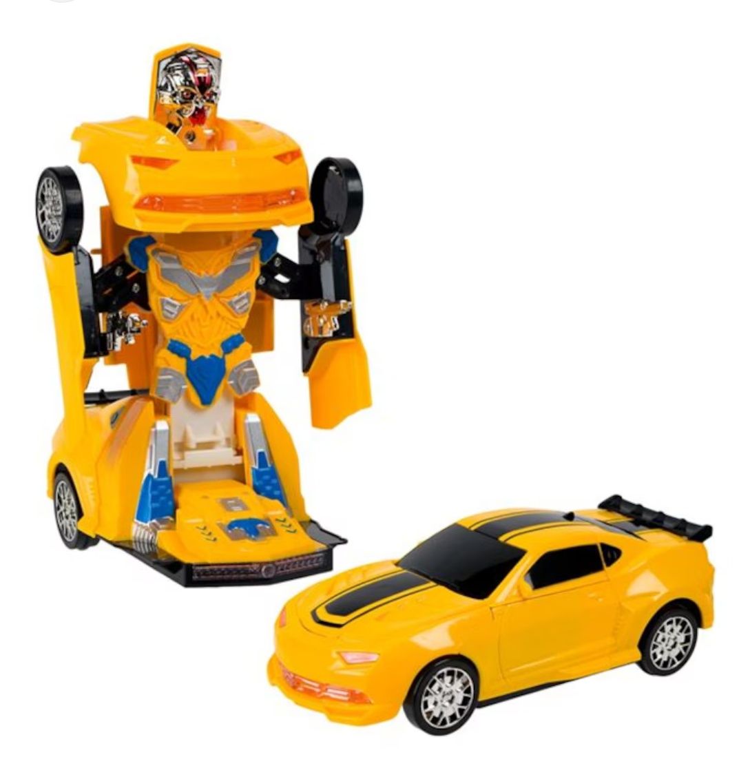 Детска кола, трансформиращ се робот Bumblebee, с звуци и светлини