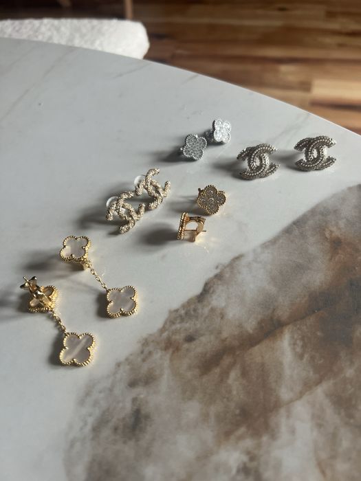 Обеци със златно покритие