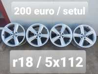 Jante aluminiu originale r18 / Audi Vw Skoda Seat / 5x112