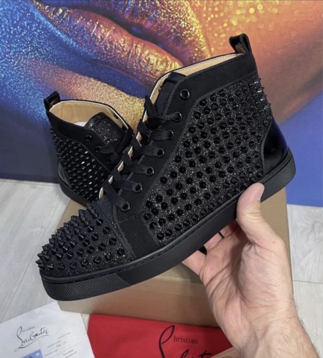 Adidasi louboutin glitter
