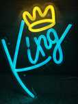 Semn luminos KING  led panou poze, nunta ,mireasa