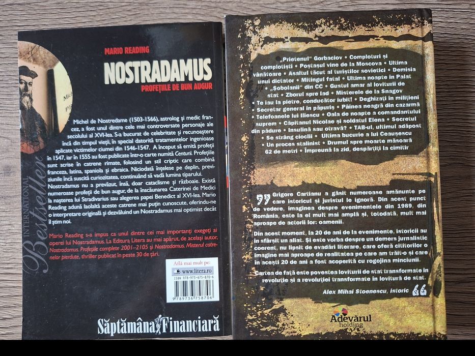 Vand carti Nostradamus+ Sfarsitul Ceausestilor