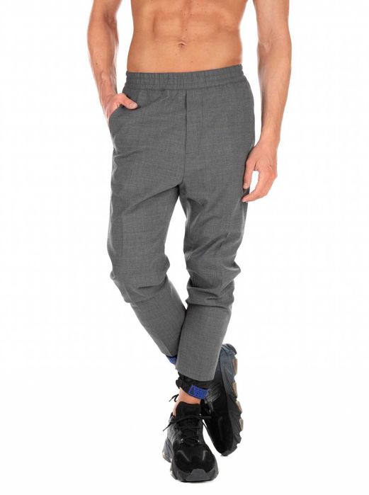 НОВ оригинални мъжки сив вълнен панталон DSQUARED2 размер 52 от Италия