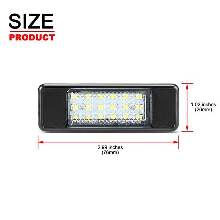 LED плафони заден регистрационен номер Mercedes W639 w906