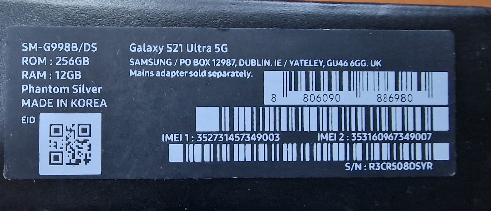 Telefon Samsung s21 ultra 12/256