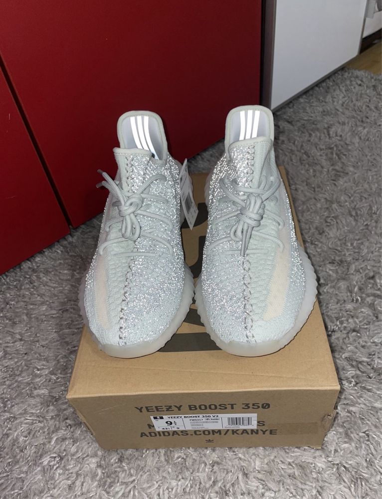 Yeezy 350 cloud white reflective