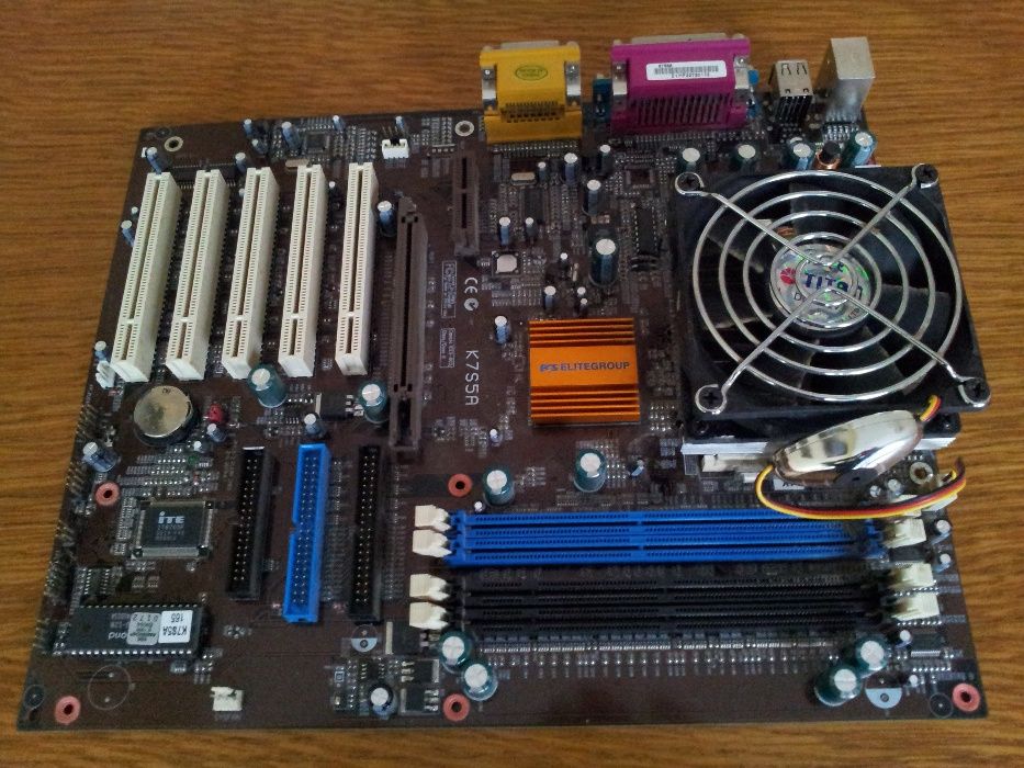 ATX ELITEGROUP - K7S5A , motherboard , placa de baza , procesor cooler