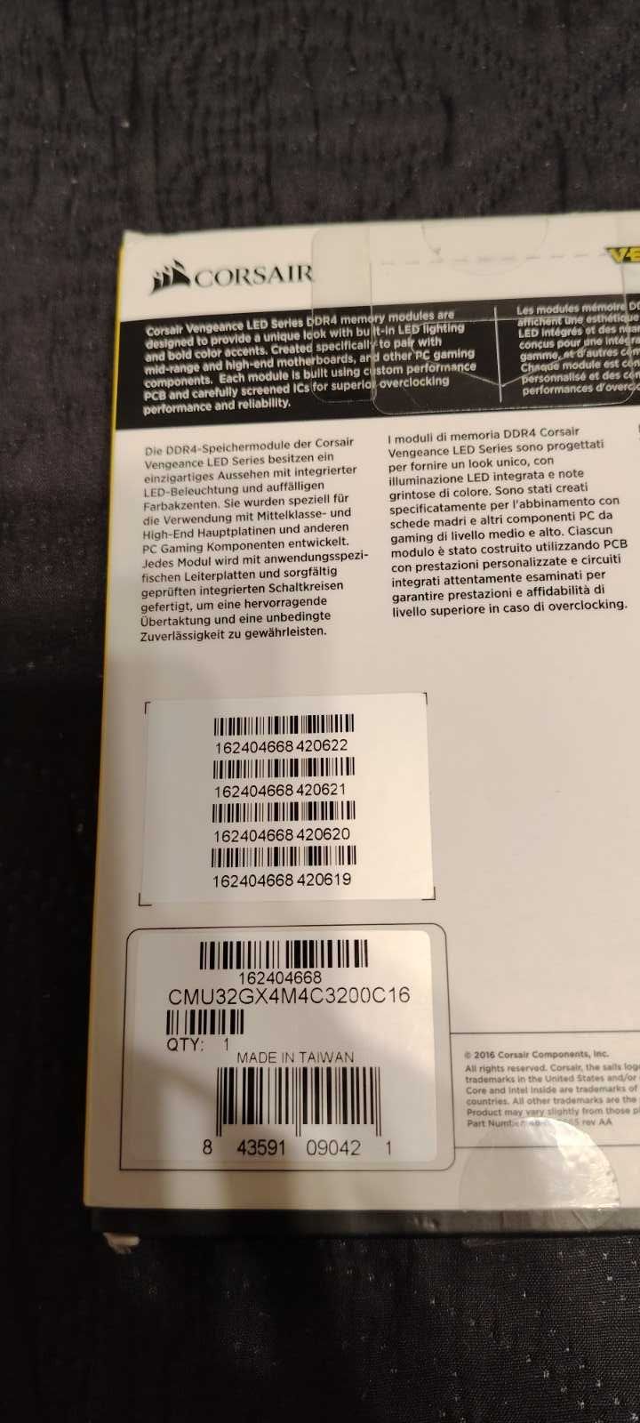 Рам памет Corsair Vengeance LED 32GB (4x8GB) DDR4 3200Mhz